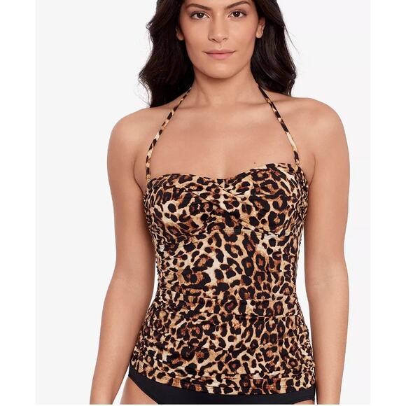 Lauren Ralph Lauren Women's Tankini Animal-Print Leopard 4 - Picture 1 of 7